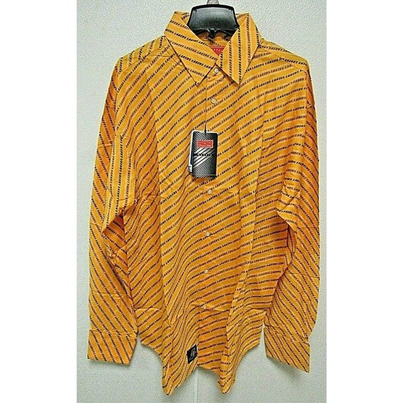 NBA Los Angeles Lakers 3XL Gold Button Up Dress Shirt by Headmaster Designer - Picture 1 of 8